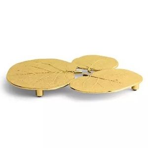 Michael Aram Botanical Leaf Gold Trivet new in box